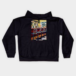 Candy Store With Soda Fountain Kids Hoodie